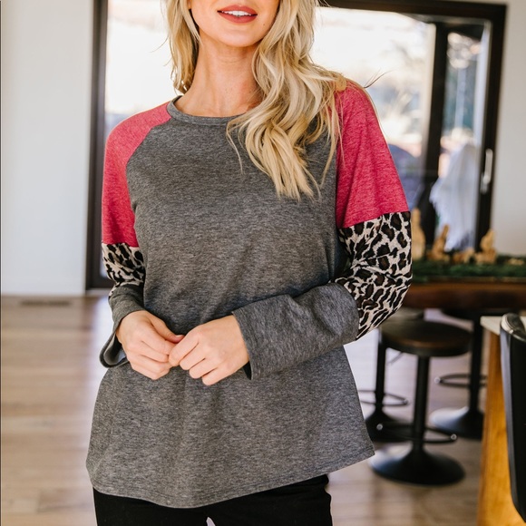 Mildly Wild Leopard Color Block Top - Picture 3 of 7